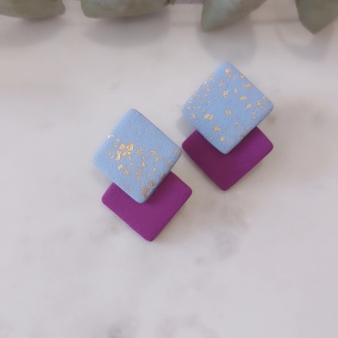 Σκουλαρίκια Διπλοί Ρόμβοι