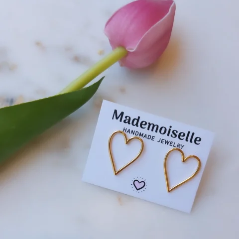 Σκουλαρίκια Heart outline