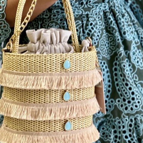 GAIA BUCKET BAG BLUE